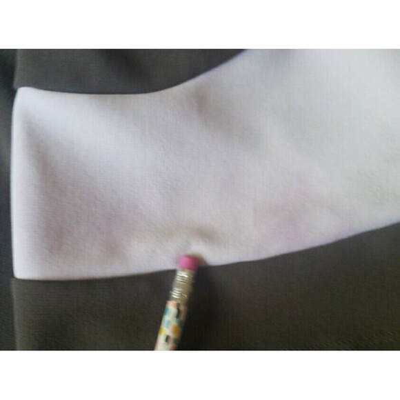 Boston Proper Dress Sz M Color Block Cold Shoulder Olive Green (Light Staining) - Picture 10 of 16